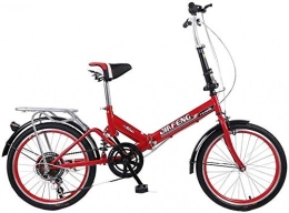 AJH Folding Bike Folding Bikes Folding Bicycle Student Portable Bicycle 6-speed Folding Bicycle High Carbon Steel Folding Shock Absorber Bicycle Male And Female Student Car 20 Inch