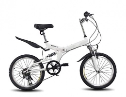 ABYYLH Bike Folding Bikes for Adults 20in Man Woman Mountain City Bicycles, White