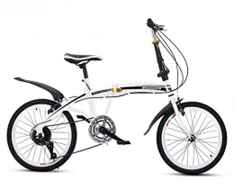 ABYYLH  Folding Bikes for Adults 20in Man Woman Mountain City Bicycles White