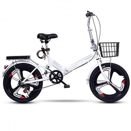 ASPZQ Bike Folding Bikes, Mini Portable Commuter Bike Variable Speed Portable Lightweight Adult 20 Inch Small Bicycle, A