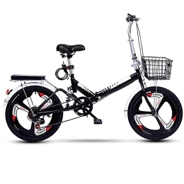 ASPZQ Bike Folding Bikes, Mini Portable Commuter Bike Variable Speed Portable Lightweight Adult 20 Inch Small Bicycle, B