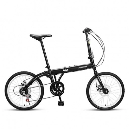 Folding Bikes  Folding Bikes Sports bikes portable ultra-light adult men and women small bicycles 16-inch variable speed sports bikes (Color : Black, Size : 125 * 10 * 102cm)