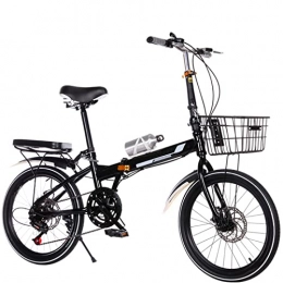 JustSports Bike Folding Bikes Ultralight Foldable Bicycle Compact City Tandem Folding Bicycle Dual Disc Brakes Unisex's Adult Bicycle Student Outdoors Sport Cycling