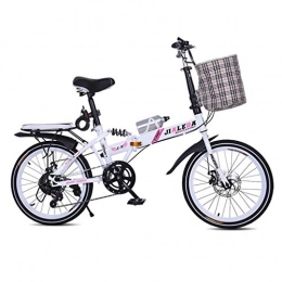 Folding Bikes Folding Bike Folding Bikes Variable Speed Folding Bicycle Adult Student Ultra Light Bicycle Portable Damping Mountain Bike Men And Women Type Mini Mountain Bike 20inches (Color : Pink, Size : 20inches)