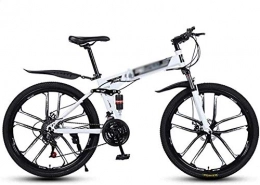 JSL Bike Folding City Bike 21-speed Mountain Bike Bike Beach Snow Bike Adult Men's Bike Disc Brake 26-inch Enhanced Bike