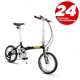 Ape Rider Folding Bike Folding City Bike for Men and Ladies - 16" Fold up Bicycle - Lightweight 12 kg - 7 Speed shimano