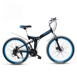 peipei Folding Bike Folding Mountain Bicycle 21 Speed 24 Inch Disc Brakes Double Shock Absorption for Student Adults-24 Speed