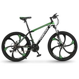 LHR Folding Bike Folding Mountain Bike, 26-inch 30-speed Dual Shock Absorption Off-road Variable Speed Bicycle Trek Portable Ultra Light Suitable for Young Adult Students, 2Green