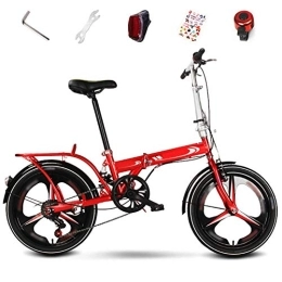  Folding Bike Folding Mountain Bike, 6-Speed Unisex Adult Bicycle, 20 Inches Off-road, Foldable Commuter Bike