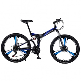 BoroEop Folding Bike Folding Mountain Bike, City Bike, Multiple Speed Mode Options, 26-Inch Triaxial Wheels, Suitable for Male / Female / Teenagers, Multiple Colors