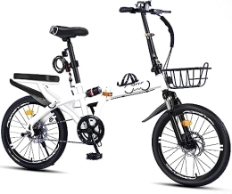 Generic  Folding Mountain Bike Folding Bike, Carbon Steel Bicycles, with Disc Brake, Rear Carry Rack, Bikes Suitable for Adult and teenager Urban environments