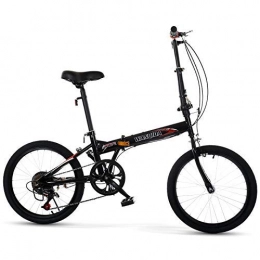 MEETGG Folding Bike Folding Variable Speed Bicycle, Portable Leisure Bicycle, Fixed Frame, Sensitive Braking, Suitable for Adults, Men and Women
