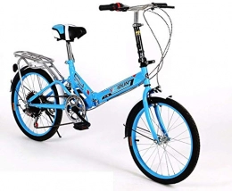 FTFTO Bike FTFTO Living Equipment 20 inch Folding bike 6 speed Cycling Commuter Foldable bicycle Women's adult student Car bike Lightweight aluminum frame Shock absorption C 110x160cm(43x63inch)