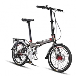 FUJGYLGL Bike FUJGYLGL Women Folding Bike, Adults Mini Light Weight Foldable Bicycle, High-Carbon Steel Frame, Front and Rear Fenders, Kids Urban Commuter Bicycle