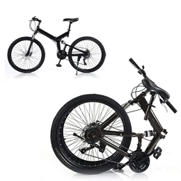 Futchoy Bike Futchoy Folding Bike 26" Full Suspension Mountain Bikes Disc Brakes Carbon Steel Bicycle Adult Bike 21 Speed