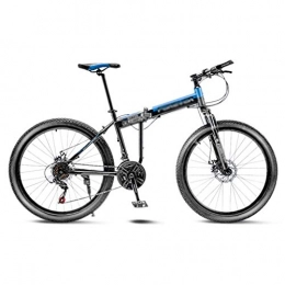 GAOTTINGSD Bike GAOTTINGSD Adult Mountain Bike Folding Mountain Bicycle Road Bike Men's MTB 21 Speed Bikes Wheels For Adult Womens (Color : Blue, Size : 24in)