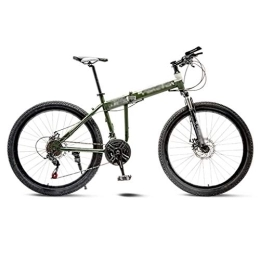 GAOTTINGSD Bike GAOTTINGSD Adult Mountain Bike Folding Mountain Bicycle Road Bike Men's MTB 21 Speed Bikes Wheels For Adult Womens (Color : Green, Size : 26in)