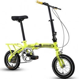 Gaoyanhang Bike Gaoyanhang Folding Bicycle 12" for Women Portable Bike Outdoor Vehicles Student Foldable Bicicle (Color : Yellow)