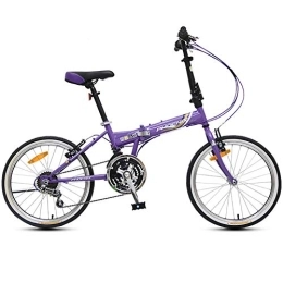 GDZFY Folding Bike GDZFY 20in Ultra Light Compact Folding Bicycle, 7 Speed Adjustable Handle Seat Height, Carbon Fiber Folding Bike For Urban Riding A 20in