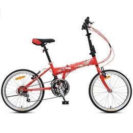 GDZFY  GDZFY 20in Ultra Light Compact Folding Bicycle, 7 Speed Adjustable Handle Seat Height, Carbon Fiber Folding Bike For Urban Riding D 20in