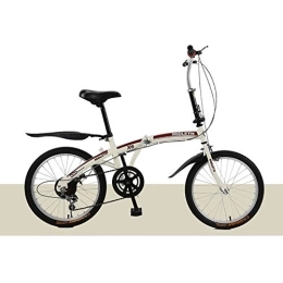 GDZFY Bike GDZFY 7 Speed City Riding Foldable Bike, 20in Adjustable Adult Folding Bicycle Urban Commuter, Ultra-light Portable Folding Bike E 20in