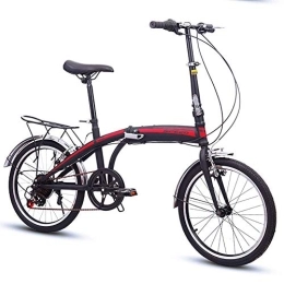 GDZFY Folding Bike GDZFY 7 Speed Folding Bicycle Urban Commuter, Loop Adult Suspension Folding Bike, Lightweight Folding City Bicycle A 20in