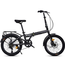 GDZFY Folding Bike GDZFY Lightweight Compact Foldable Bike, -Speed Adjustable Bicycle, Adult Folding City Bicycle 20in, For Students Office Workers A 20in