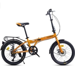 GDZFY Folding Bike GDZFY Lightweight Compact Foldable Bike, -Speed Adjustable Bicycle, Adult Folding City Bicycle 20in, For Students Office Workers C 20in