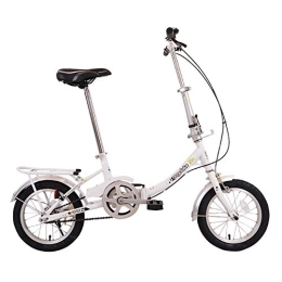 GDZFY Folding Bike GDZFY Students Adults Bicycle Urban Environment, Single Speed 14in Portable Folding City Bicycle, Mini Folding Bike With V Brake B 14in
