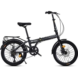 GDZFY Bike GDZFY Ultra Light Adult Foldable Bike 7 Speed, Folding Bike 20 In Carbon Fiber, Mini Compact Foldable City Bike A 20in