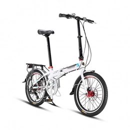 GEXIN Bike GEXIN Folding Bike Commuter, Rear Rack, Folding 7 Speed Bike City Aluminum, Disc Brake, 20-Inch Wheels