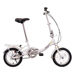 GEXIN Folding Bike GEXIN Folding Bike for Adults, Women, Men, Rear Carry Rack, Front and Rear Fenders, Easy Folding City Bicycle 14-inch Wheels