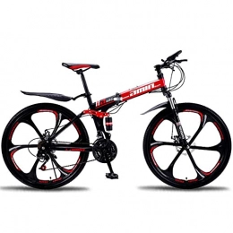 GGXX Bike GGXX Folding Mountain Bike 24 / 26 Inch Outdoor Sports Carbon Steel MTB Bicycle 21 / 24 / 27 / 30 Speed Equipped With Dual Shock Dual Disc Brake