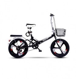 GHGJU Folding Bike GHGJU Bicycle adult folding bicycle 20 inch variable speed shock absorber bicycle ul tra light portable small bicycle Suitable for mountain roads And rain and snow (Color : Black)