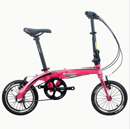 GHGJU Bike GHGJU Bicycle folding bicycle aluminum folding bicycle inside three shift folding adult bicycle suitable for mountain roads and rain and snow roads This bicycle is collapsible (Color : Pink)