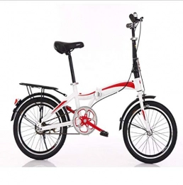 GHGJU Bike GHGJU Bicycle portable mini bicycle folding bicycle variable speed bicycle damping for mountain roads and rain and snow roads This bicycle is foldable (Color : White, Size : 16inch)
