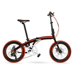 GHGJU Bike GHGJU Bicycle speed changer 20 inch u ltra light aluminum alloy folding speed bicycle small light bicycle suitable for mountain roads and rain and snow roads This bicycle is foldable (Color : Red)