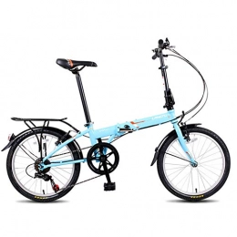 GHH Bike GHH Mini Folding Bike-Portable 7-speed Foldable bicycle- V-brake Compact Adult Lady Student Bike, With basket