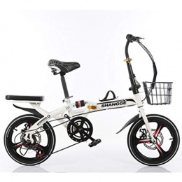 GiIiv  GiIiv Folding bicycle disc brake 20 inch shifting Mito adult male and female students ultralight portable small bike (Color : White, Size : 20 speed)
