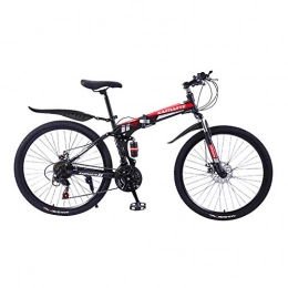 Gofodn Adult Mountain Bike, Foldable Bicycle for Women Men, 20 Inch Variable Speed Damping Folding Bicycle