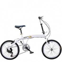 GOLDGOD Bike GOLDGOD 20 Inch Folding Bike, High Carbon Steel Frame Bicycle with Adjustable Handlebar And Seat Height Bike Double Disc Brake And Anti-Skid Tire Design