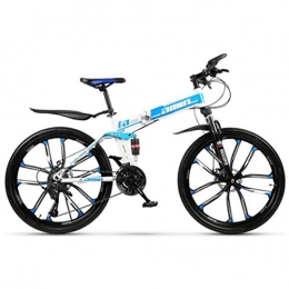 GOLDGOD Folding Bike GOLDGOD 27 Speed Mountain Bike, 26 Inch Mtb Bicycle for Adults with Full Suspension And Mechanical Disc Brake Quick Folding Mountain Bicycle Strong And Sturdy