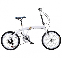 GSSDWW Folding Bike GSSDWW Folding bicycle, 20-inch variable speed bicycle, carbon steel, double V brake, suitable for adults / students