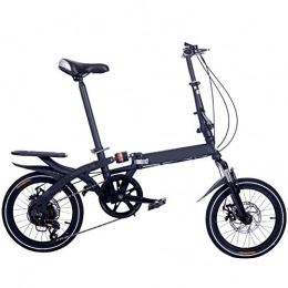 GSSDWW Folding Bike GSSDWW Folding bicycle, six-speed gear shift, shock-absorbing design, front and rear dish sandboxes, suitable for adults / students