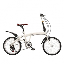 GUHUIHE Bike GUHUIHE 20 Inch Compact Folding Commuter Bike, Mini Lightweight City Bicycles For Women Men And Teens, White