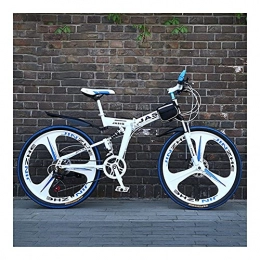 GUHUIHE Bike GUHUIHE 24in Folding Mountain Bike 21 Speed Bicycle Folding Bicycles For Adults Full Suspension MTB Bikes Folding Bike Adult Bike Commuter Bicycle (Color : 27 Speed, Size : 24 Inch)