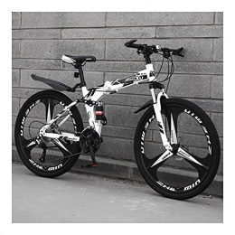 GUHUIHE Bike GUHUIHE BMX Folding Mountain Bike 24 / 26-Inch Double Shock Absorption Integrated Wheel Folding Bike Bycycle for Men Bicicleta (Color : 4 Three one wheel, Size : 21 Speed)