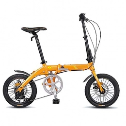 GUI-Mask Folding Bike GUI-Mask SDZXCFolding Bicycle Aluminum Alloy Shift Male and Female Students Lightweight Bicycle Small Road Sports Car 16 Inch 7 Speed