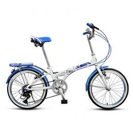 GUI-Mask Folding Bike GUI-Mask SDZXCFolding Bicycle Color Matching Aluminum Alloy Frame Men and Women Bicycle 7 Speed 20 Inch