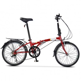 GUI-Mask Folding Bike GUI-Mask SDZXCFolding Bicycle Commuting Adult Men and Women Leisure Bicycle 20 Inch 6 Speed